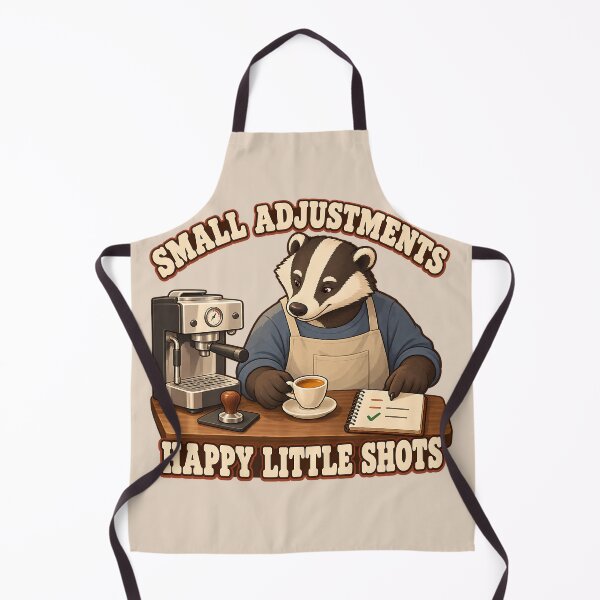 Item preview, Badger Home Barista Happy Little Espresso Shots designed and sold by MythicCotton.