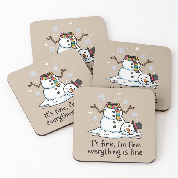 Item preview, I'm Fine This Is Fine Snowman designed and sold by dudelinart.