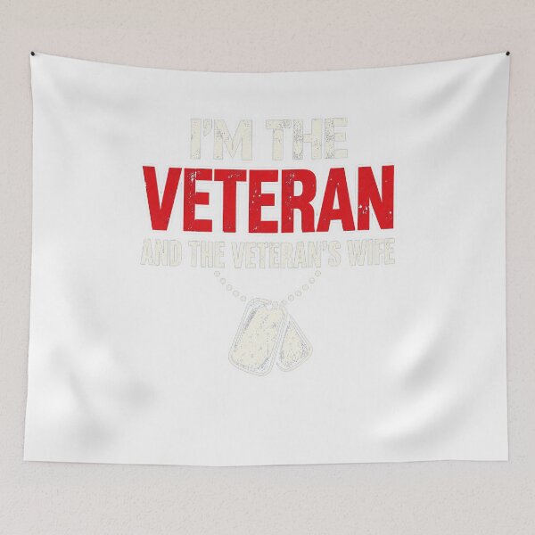 Item preview, Im The Veteran And The Veterans Wife Dog Tags Patriotic Military Couple designed and sold by ParkerDuerson.