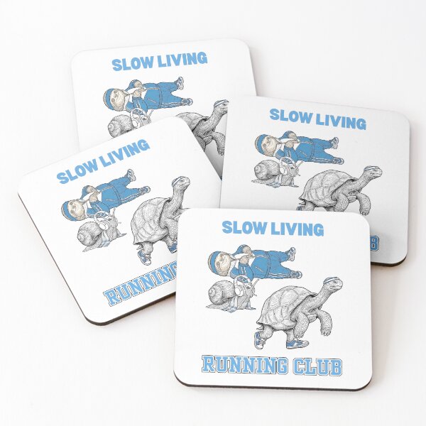 Item preview, Slow Living Running Club Sloth Galapagos Giant Tortoise Snail designed and sold by QuirkyGuacamole.