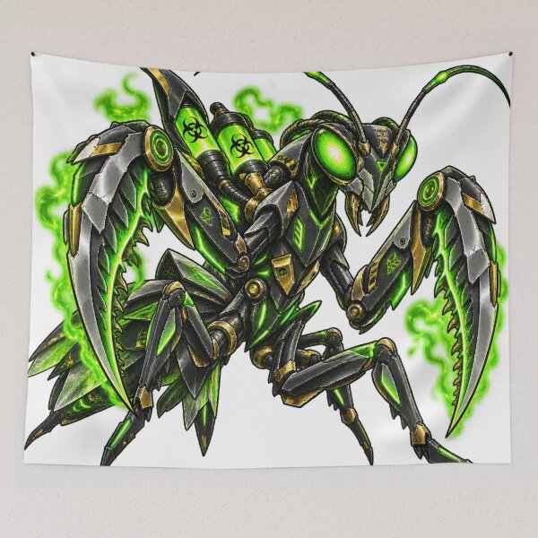 Item preview, Cyberpunk Biohazard Toxic Cyber Mantis Art designed and sold by RiteshCenter .