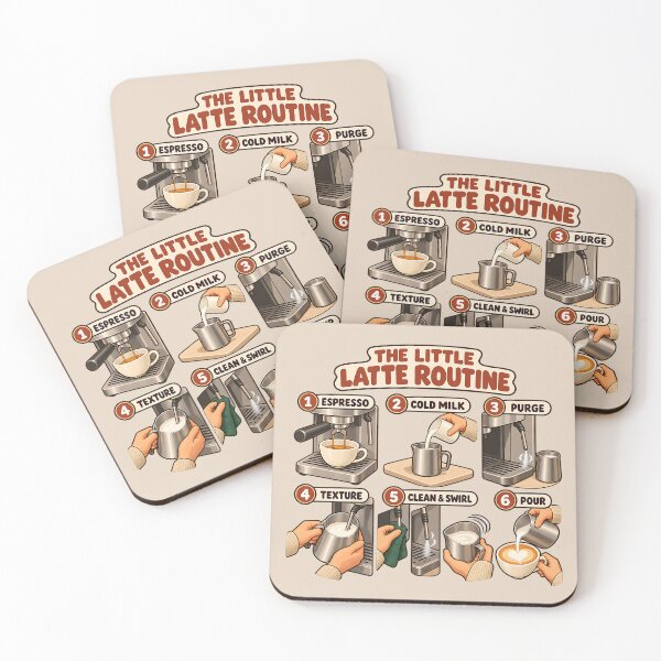 Item preview, The Little Latte Routine Home Barista Guide designed and sold by MythicCotton.