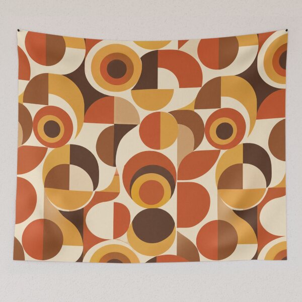 Item preview, 70s Vintage Retro Geometric Circles Seamless Pattern designed and sold by Shivora Studio.