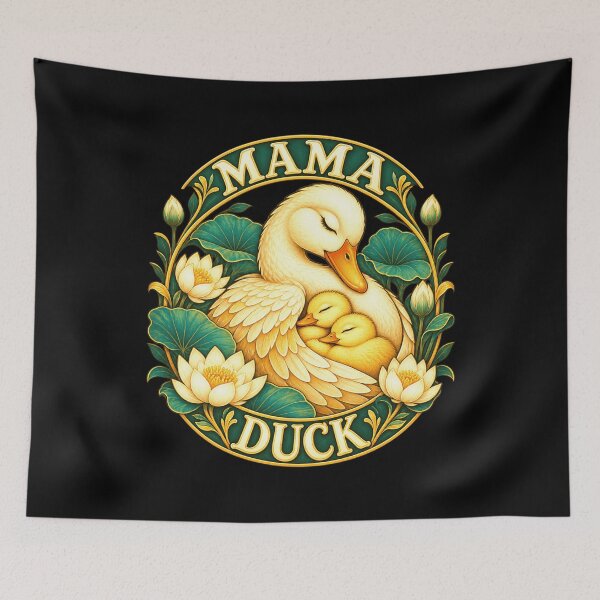 Item preview, Mama Duck Motherhood Mom Parent Waterfowl Animal designed and sold by FolkGraphics.
