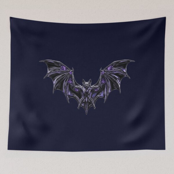 Item preview, Metallic Purple Bat with Amethyst Crystals designed and sold by chicworld2026.