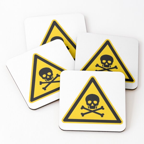 Item preview, Yellow  Warning Sign Skull and Crossbones designed and sold by Craft99.