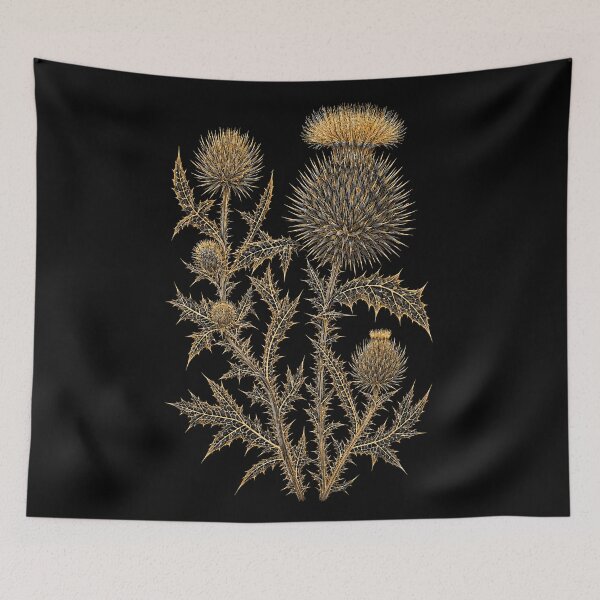 Item preview, Gold on black thistles designed and sold by andreisky.
