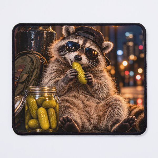Item preview, Raccoon Eating Pickles designed and sold by Clothes With Smiling Animals Walt Gral.