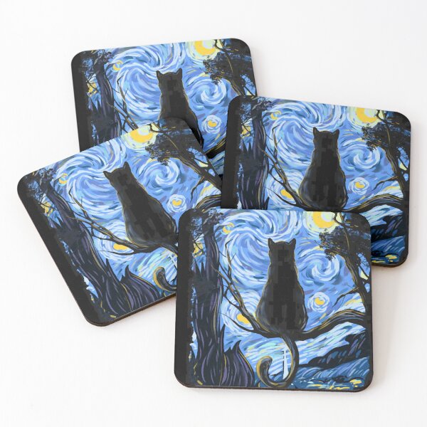 Item preview, Van Gogh Cat Starry Night Van Gogh Cat Lovers designed and sold by LolaReichel.