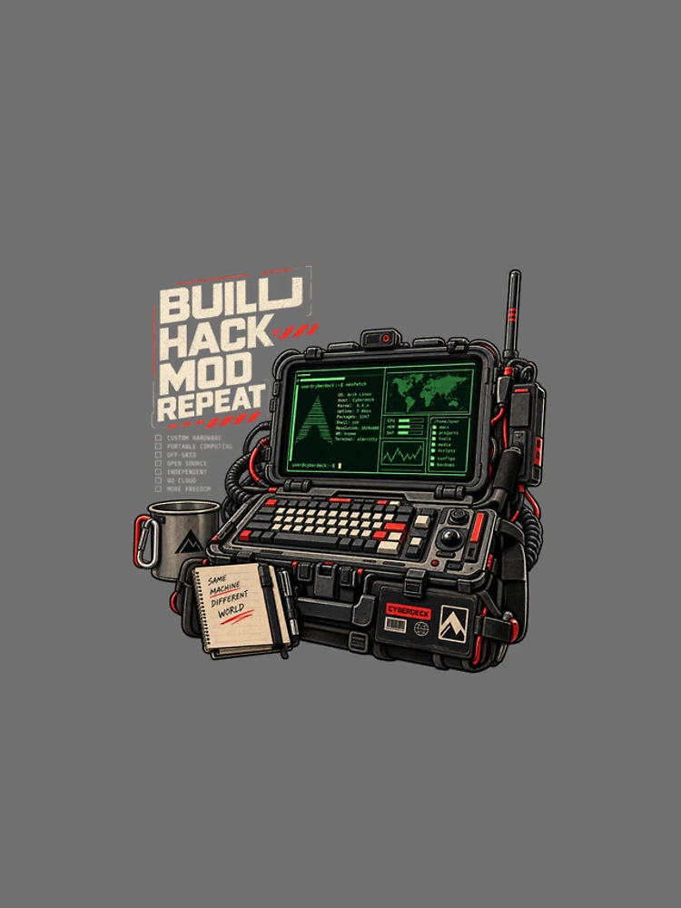 Thumbnail 4 of 4, Samsung Galaxy Phone Case, DIY Cyberdeck Computer – Build Hack Mod Repeat | Raspberry Pi & Linux Field Terminal designed and sold by amndro.