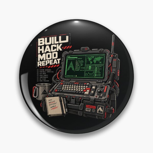 Item preview, DIY Cyberdeck Computer – Build Hack Mod Repeat | Raspberry Pi & Linux Field Terminal designed and sold by amndro.