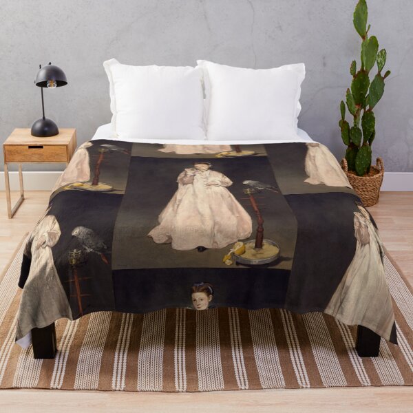 Item preview, WOMAN WITH A PARROT BY ÉDOUARD MANET (1866) designed and sold by humbleserf.