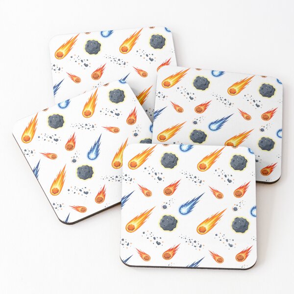 Item preview, Seamless Pattern of Colorful Meteors and Falling Asteroids designed and sold by jopiew.