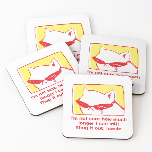 Item preview, I can no longer thug it out cat designed and sold by PopcornpunkART.