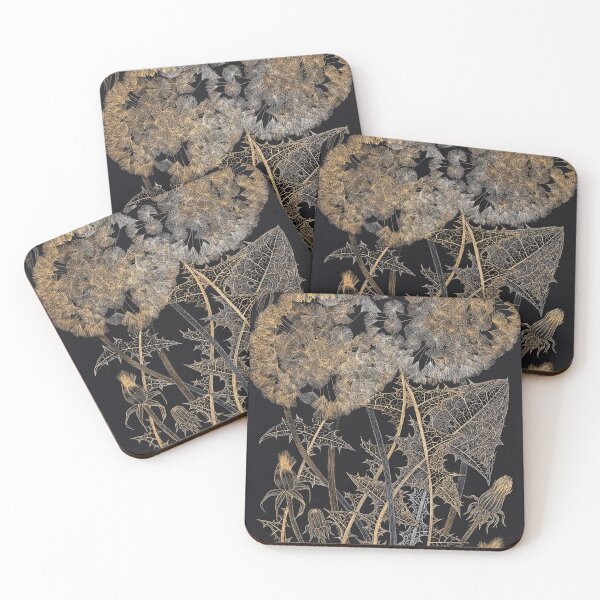 Item preview, Gold on black Dandelions designed and sold by andreisky.
