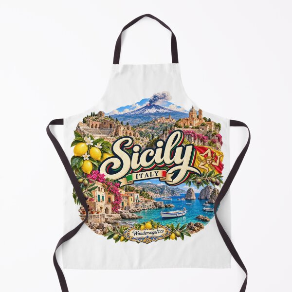 Item preview, Sicily, Italy – Mount Etna Volcano: Antique & Mediterranean Vintage Design designed and sold by Wandervogel123.