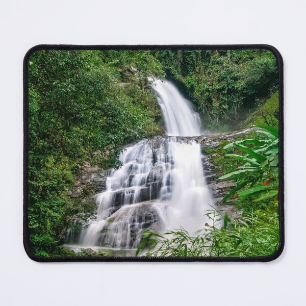 Item preview, Steps of Silk — Waterfall Cascading Down Mossy Stone Tiers, Chiang Mai designed and sold by Jomsunshine.