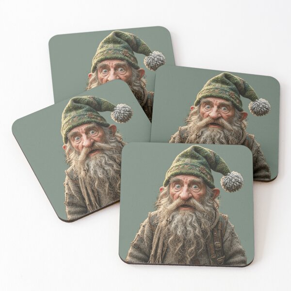 Item preview, Whimsical Old Wizard in Green Hat designed and sold by charmaroundyou.