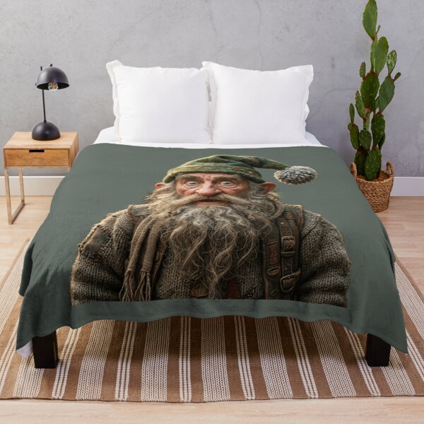 Item preview, Whimsical Old Wizard in Green Hat designed and sold by charmaroundyou.
