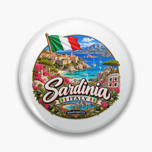 Item preview, Sardinia, Italy – Dreamlike beaches, turquoise sea & vintage design designed and sold by Wandervogel123.
