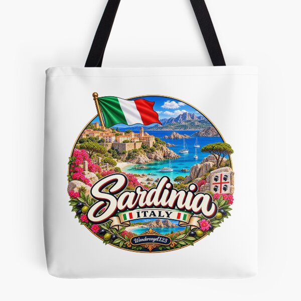 Item preview, Sardinia, Italy – Dreamlike beaches, turquoise sea & vintage design designed and sold by Wandervogel123.