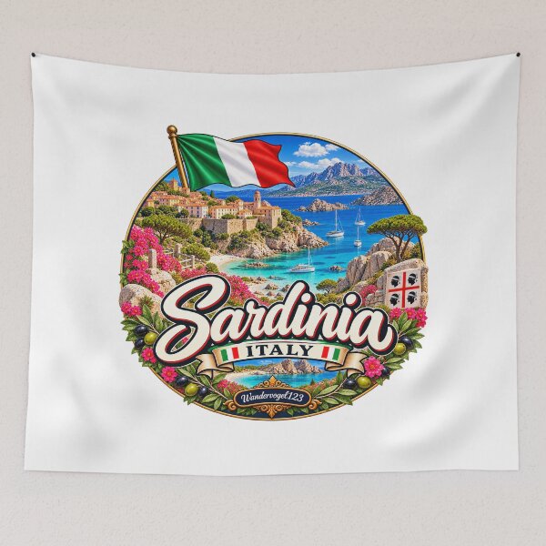 Item preview, Sardinia, Italy – Dreamlike beaches, turquoise sea & vintage design designed and sold by Wandervogel123.