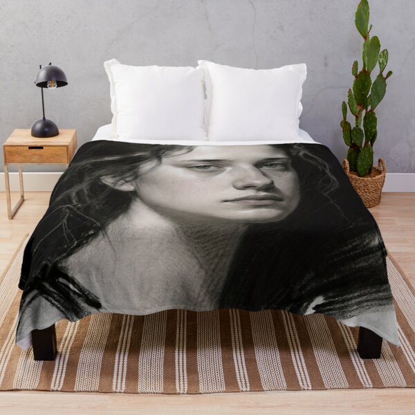 Item preview, Quiet Reflection - Monochrome Portrait Study Art designed and sold by nhk999.
