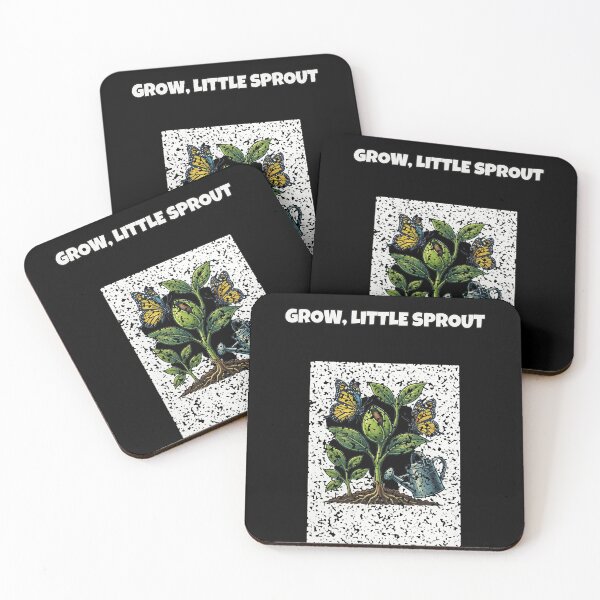 Item preview, Grow, little sprout — Sprouting Seedling with a Butterfly designed and sold by DarkAgeArt.