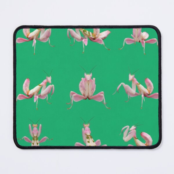 Item preview, Orchid Mantis – Pink Bug Pattern on Emerald Green designed and sold by Helt-enkelt.