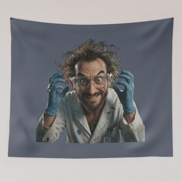 Item preview, Funny Evil Genius with Messy Hair designed and sold by charmaroundyou.