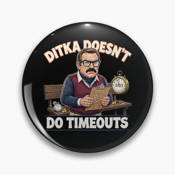 Item preview, Ditka Doesn't Do Timeouts — Funny Vintage Football designed and sold by Etch-art.