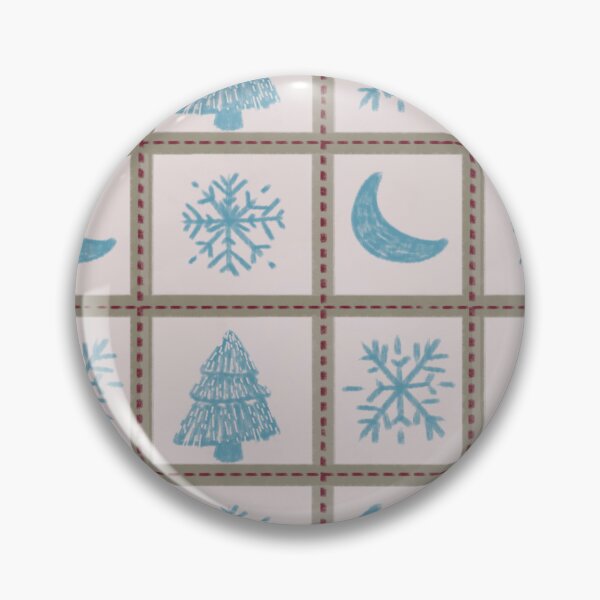Artikelvorschau, Winterliches Patchwork-Muster mit Schneeflocke, Kiefer und Mond entworfen und verkauft von LeelaLab.