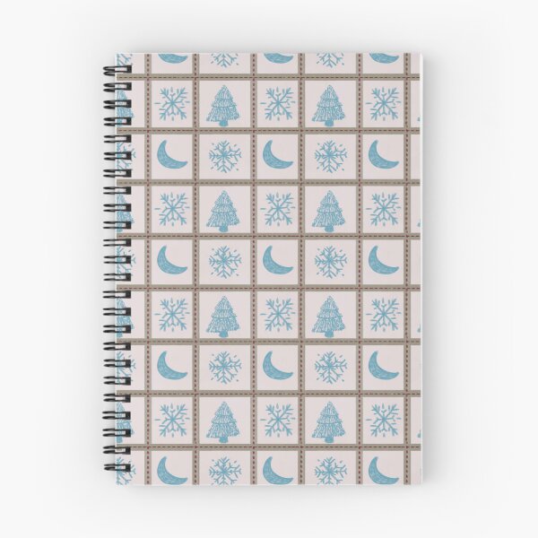 Item preview, Winter Patchwork Snowflake, Pine Tree and Moon Pattern designed and sold by LeelaLab.