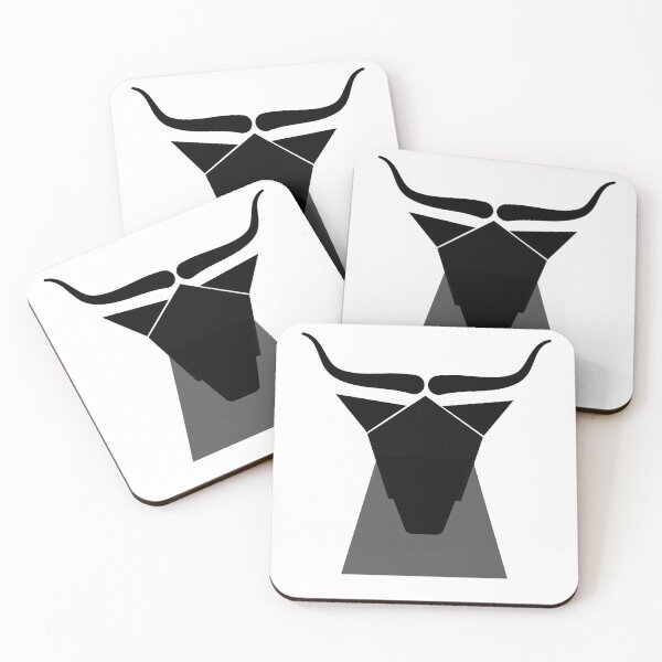 Item preview, Minimalist Bull Head Geometric Black White Art designed and sold by Vayro cartoons.