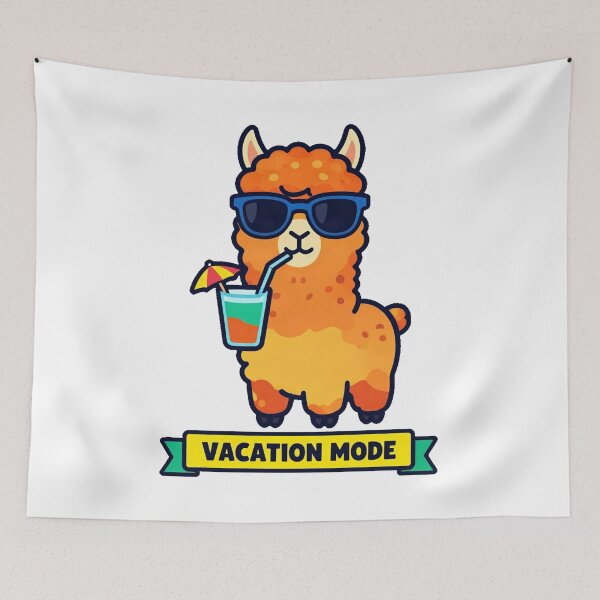 Item preview, Retro Summer Vacation Alpaca Scene designed and sold by Arc2020.