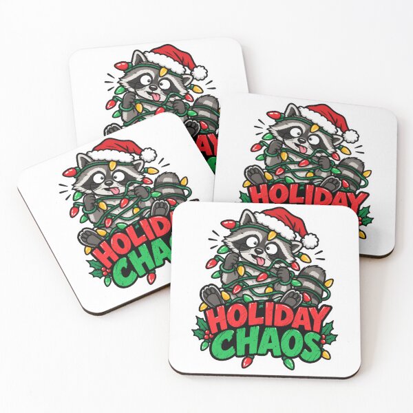 Item preview, Funny Christmas Raccoon Holiday Chaos designed and sold by lorand-designs.