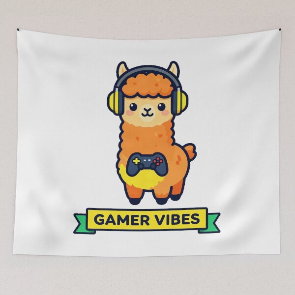 Item preview, Gamer Alpaca Nerd Gaming Art designed and sold by Arc2020.