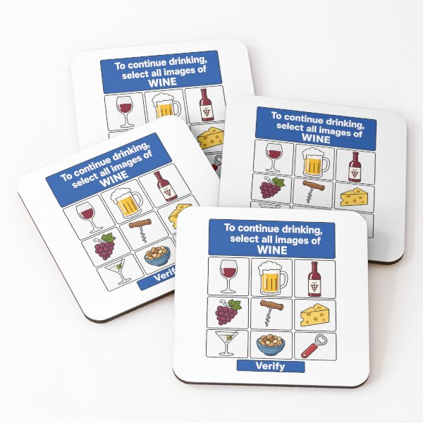 Item preview, Funny Wine CAPTCHA Security Check Parody designed and sold by Caj77.