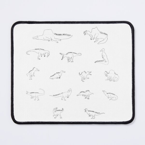 Item preview, spinosauridae dinosaur doodles designed and sold by Merdeas.