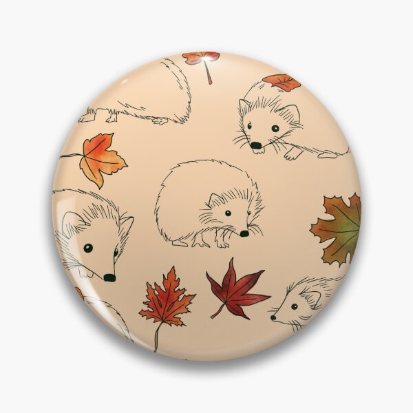 Item preview, Cute Hedgehogs & Autumn Leaves – Autumn hedgehog pattern designed and sold by Christina Angele Design.