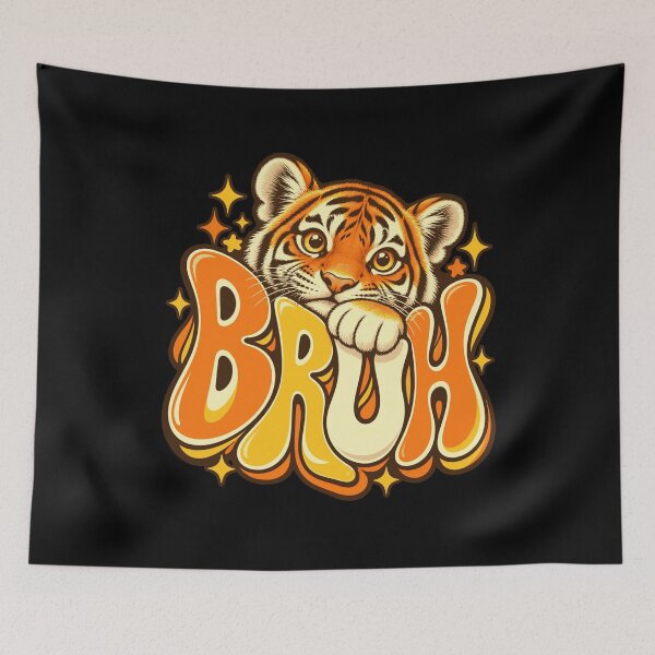 Item preview, Bruh Tiger Funny Slang Youth Animal designed and sold by FolkGraphics.