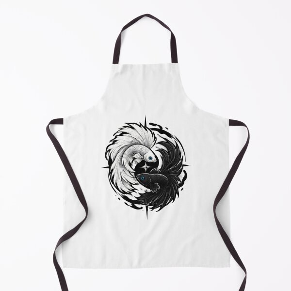 Item preview, Black and White Betta Fish Illustration Inspired by Strongest Sorcerer Anime Featuring Siamese Fighting Fish Design designed and sold by RedMarbleStudio.
