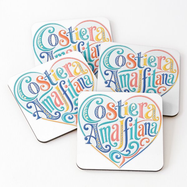 Item preview, Costiera Amalfitana Heart Lettering designed and sold by Beyond Destinations.
