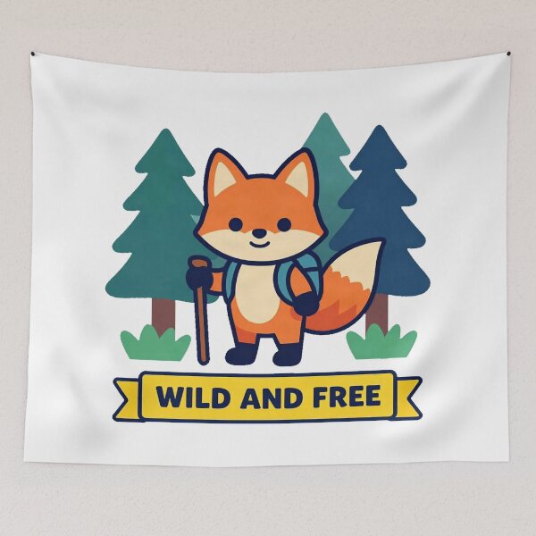 Item preview, Retro Sunset Mountain Camper Fox designed and sold by Arc2020.
