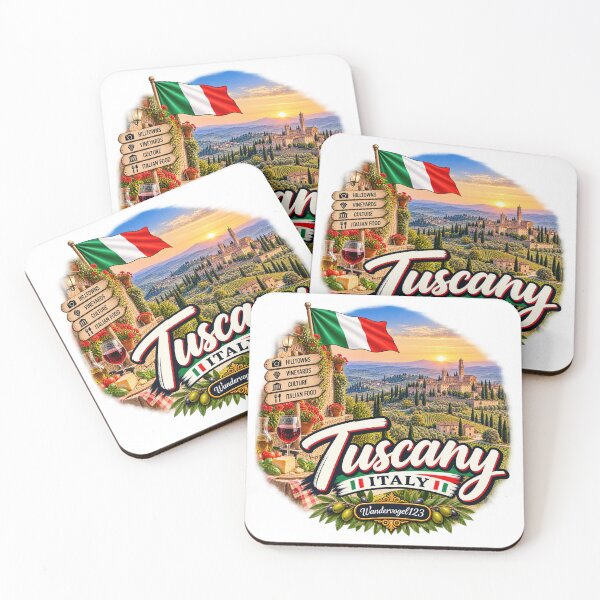 Item preview, Tuscany, Italy – Vineyards, Cypress Trees & Romantic Sunset designed and sold by Wandervogel123.