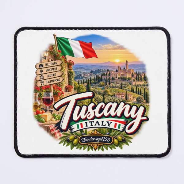 Item preview, Tuscany, Italy – Vineyards, Cypress Trees & Romantic Sunset designed and sold by Wandervogel123.