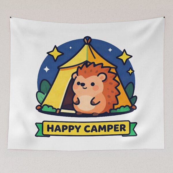 Item preview, Retro Sunset Camper Hedgehog Nature Lover designed and sold by Arc2020.