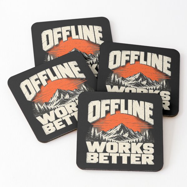 Item preview, Offline Works Better – Cyberdeck Off Grid Computing & Retro Mountain Tech Design designed and sold by amndro.