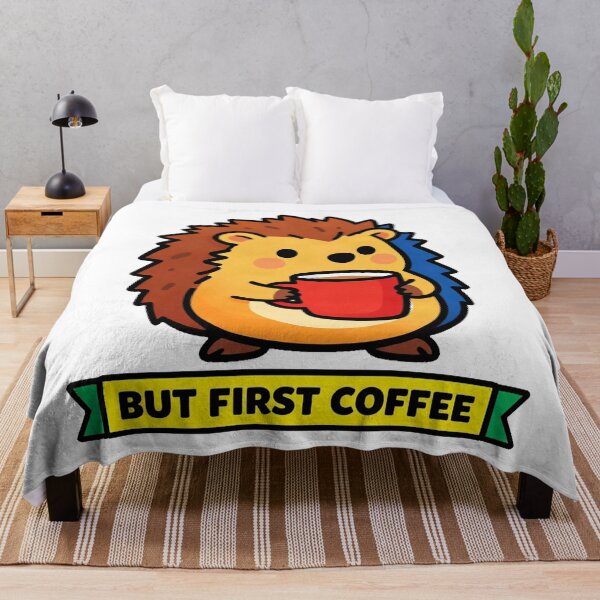 Item preview, Coffee Lover Hedgehog Cute Morning Caffeine designed and sold by Arc2020.
