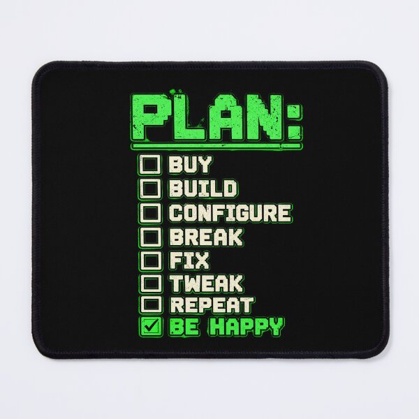 Item preview, DIY Cyberdeck Builder Checklist – Buy Build Break Fix Repeat | Funny Computer Geek Design designed and sold by amndro.